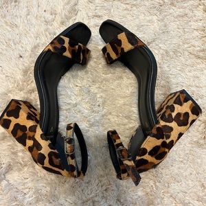 Leopard ankle strap heels from lulus